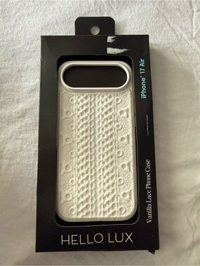 HELLO LUX Vanilla Lace iPhone 17 Air Phone Case NWT